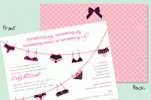 Lingerie shower invitation | LLB Designs